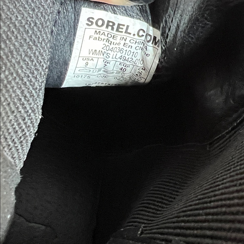 Sorel Brex Waterproof Platform Block Heel Chelsea Boot Black Size 9 - Picture 10 of 13